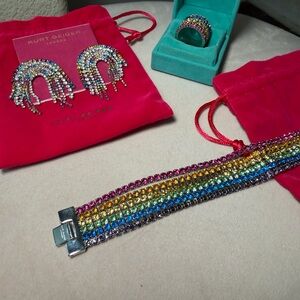 Kurt Geiger Rainbow Crystal Jewelry Set